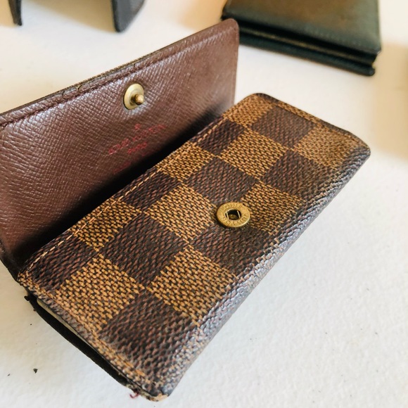 GENUINE SET OF (4) Louis Vuitton Damier Taiga Key Coin Case - Picture 9 of 16